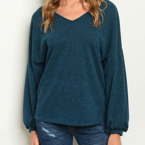 HAZEL Soft Teal Sweater - Picture 5 of 5